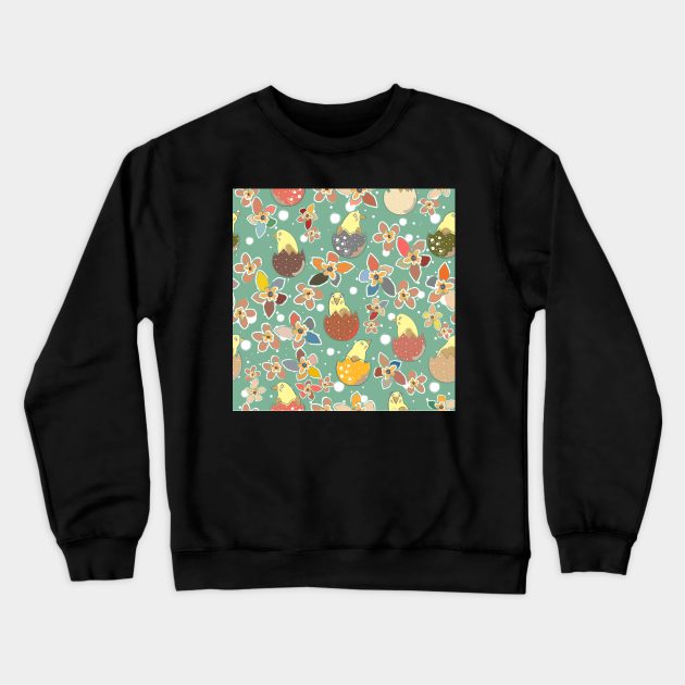 Chickens Crewneck Sweatshirt by Kristina Stellar Scandinavian Land